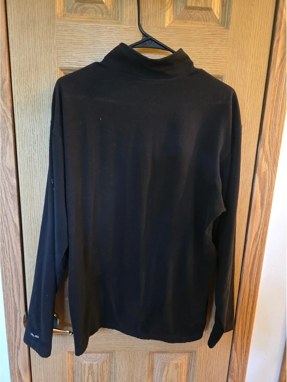 The North Face TKA 100 Black Quarter-Zip Fleece Pullover Distressed 2006